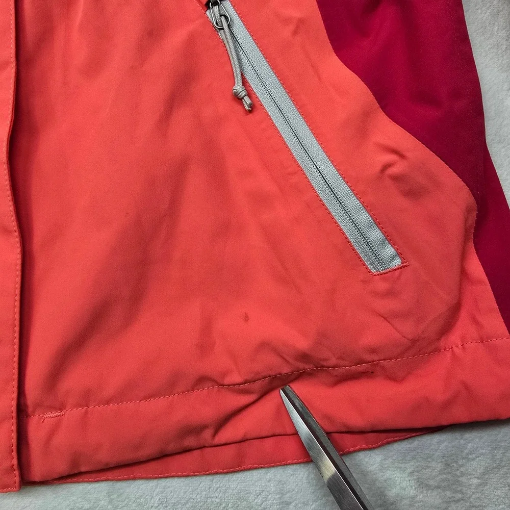 The North Face Hyvent Jacket‎ Womens Small Peach Orange Hood Rain Windbreaker